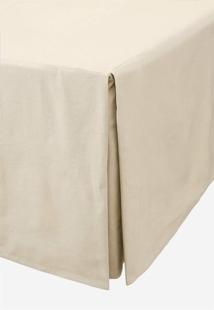 Cellbes of Sweden - Sengekappe med dekorative folder i lys beige i størrelse 160 x 200 + 55 cm