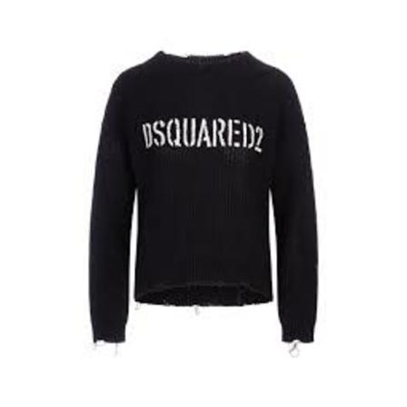 Dsquared2, Knitwear Zwart, Dames, Maat:M
