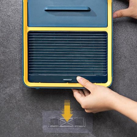 Vandtæt toiletrullepapirboks vægmonteret toiletrulleholder stansfri blå dobbeltlags tissueboks