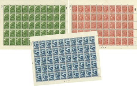 Danmark 1947 - AFA 299-301 - 3 helark - Postfrisk