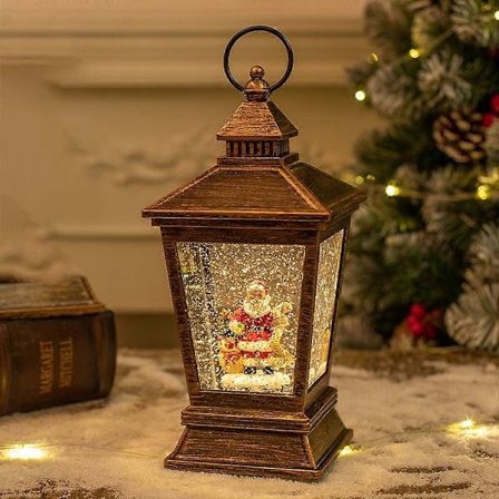 Juledekorasjoner LED Lys Julemusikkboks Kreativ Julehest Lantern[D] Konisk Vannlykt - Gammel Mann