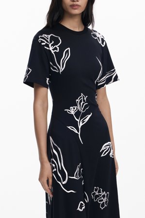 Desigual Abito Lungo Donna Nero