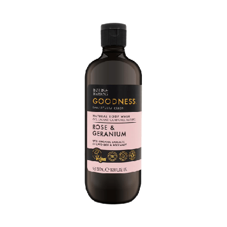 Baylis & Harding Goodness Rose Geranium Body Wash Bad dusch Unisex 500 ML