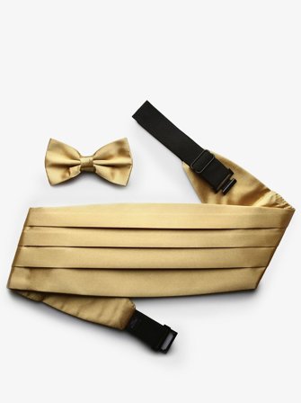 John Henric Men's Gold Cummerbund Size Onesize