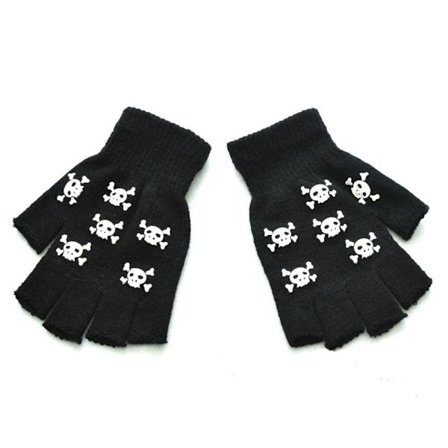Skeleton Half Finger Gloves Anti-slip handskar B B