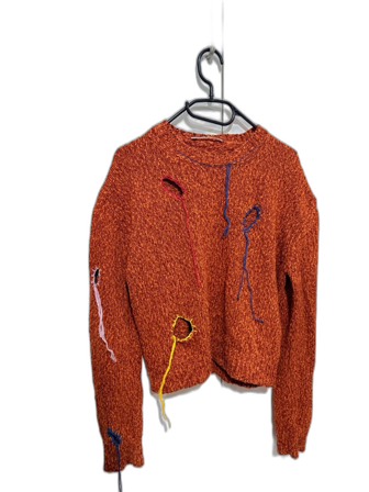 Orange stickad tröja Acne Studios