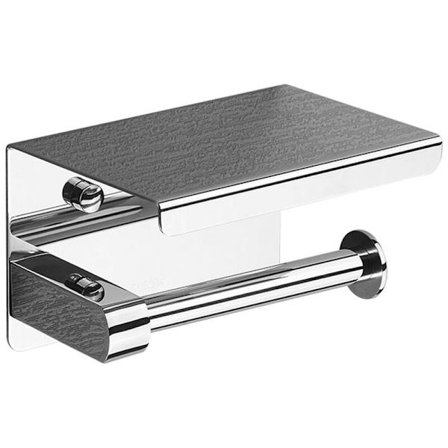 304 ruostumattomasta teräksestä valmistettu WC-paperiteline puhelinhyllyllä, WC-paperiteline WC-paperille