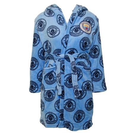 Manchester City FC Barn/Barnklær Badekåpe 5-6 År Sky Blå 5-6 Years Sky Blue