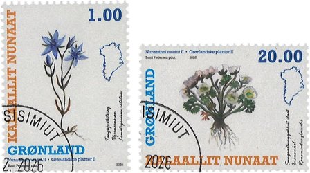 Grønland - Grønlandske planter - Stemplet sæt 2v