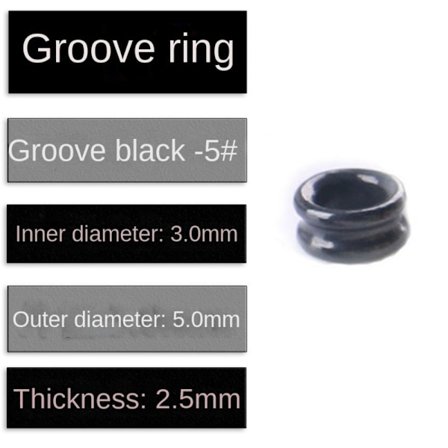 Fiskestang Wire Ring Fiskesnøreguide 5SVART-50STK