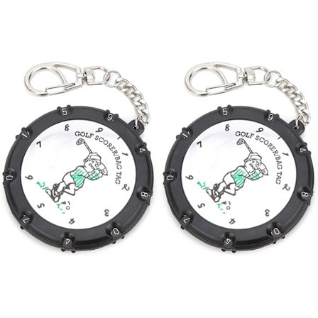 Set med 2 Golf Målräknare Score Golf Räknare Löparräknare Tålig Plast Justerbar + Metall 18 Hål Golf Tillbehör