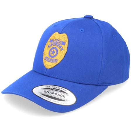 Kiddo Cap - Blå adjustable Kasket - Kids Junior Police Badge Royal Blue Adjustable @ Hatstore