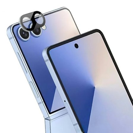 WANLONFENG Galaxy Z Flip 7 Linsskydd Härdat Glas Svart