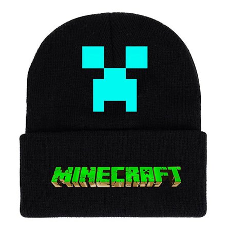 Unisex Beanie Hat Minecraft Print Strikket Lue Vinter Casual Hip Hop Skull Cap