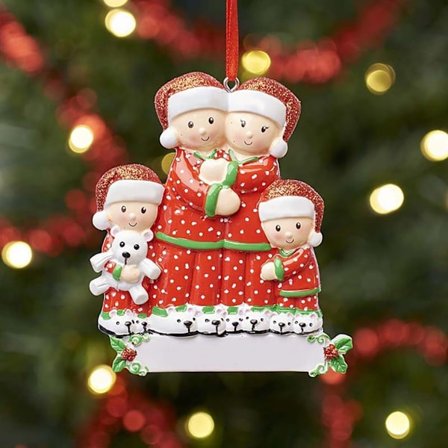 Personalisert Navn Julepyntsett, Familie Tilpasset Ch DXGHC