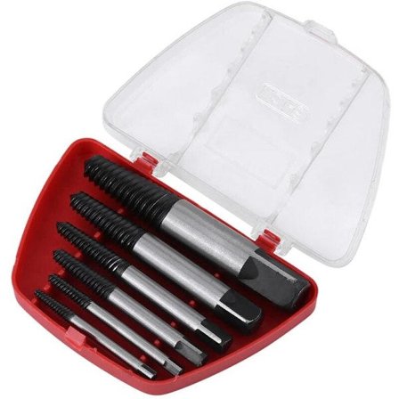 6 stk. Stål Skrueudtrækkere til Ødelagte Skruer, Bolte, Beskadigede Ødelagte Bolte 4mm-22mm