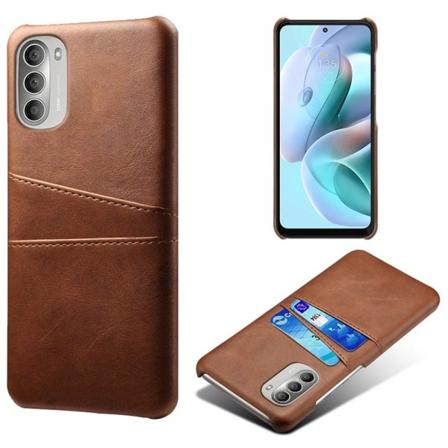 Dual Card Etui Motorola Moto G51 5G - Brun Brown