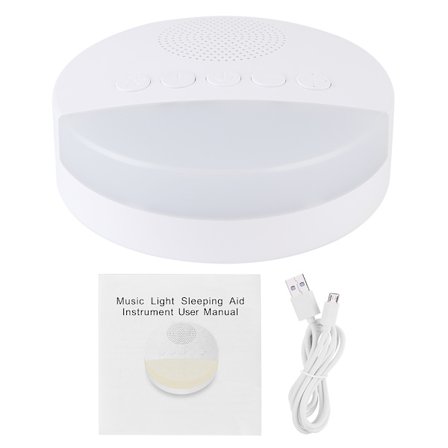 Hvid Støj Søvnmaskine Bærbar Vejrtrækningshjælp Natlampe til Børn Babyer USB-opladning