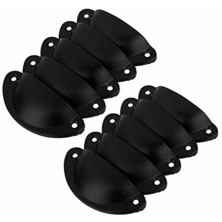 Vintage skålgreb til skuffer og låger 10-pak