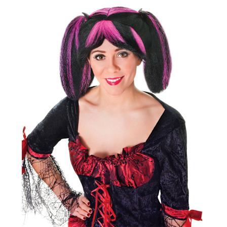 Bristol Novelty Unisex Steampunk Peruk En Storlek Svart/Rosa Black/Pink One Size