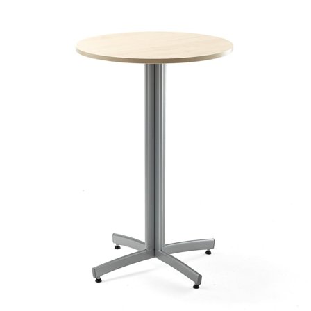 Bar table SANNA, Ø700x1050 mm, silver/birch