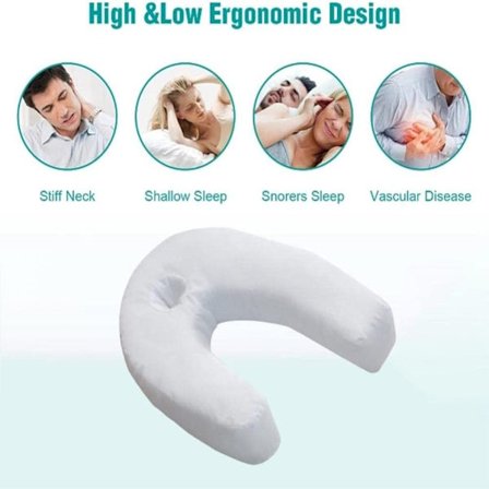 U-formet putepute med ørehull ørepute