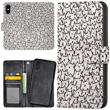 iPhone X/XS - Lompakkokotelo/Kuoret Kissaryhmä