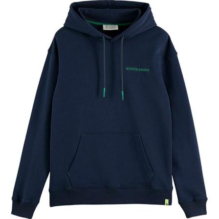 Scotch & Soda felpa hoodie Blå, Herre