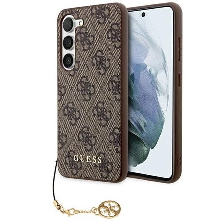 Guess 4G Charms Collection fodral för Samsung Galaxy A35 - brunt