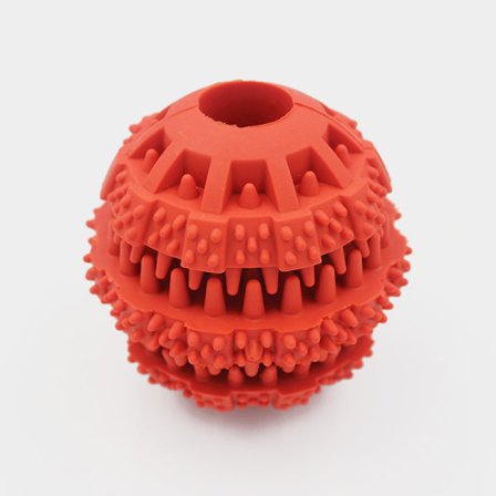 Punainen lemmikkieläinten lelut Koiran lelut Luonnonkumi Purentakestävät pallot Puhdistus