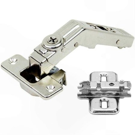 60° Vikgångjärn med Clip-On Design & Monteringsplatta Combo (Set med 2)