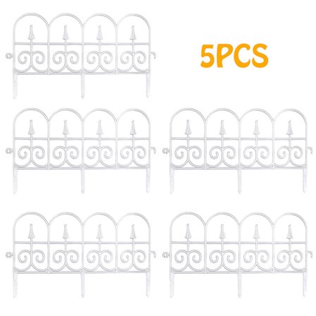 5 st Trädgårdskant Dekorativ staketkant Utomhusväxt som gränsar gräsmatta kant staket för trädgårdsinredning Flexibel