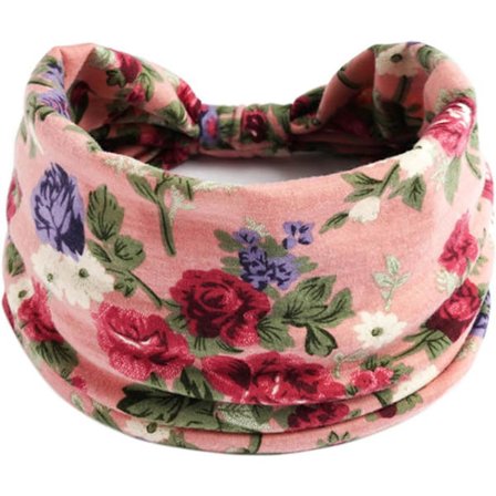 Hårbånd Boho Tryk Hårbånd Elastiske Bløde Rosa Hårbånd Knudehårbånd Brede Hårbånd