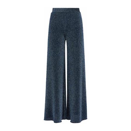 Missoni, Wide Trousers Blauw, Dames, Maat:M