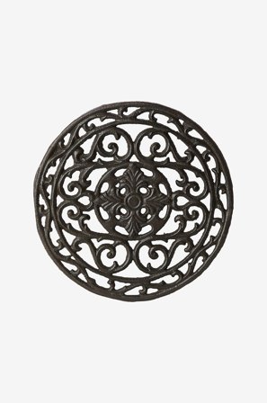 Affari of Sweden - Jalusta pyöreä Frej H 2 cm - Musta - Kaitaliinat & tabletit - - Homeroom