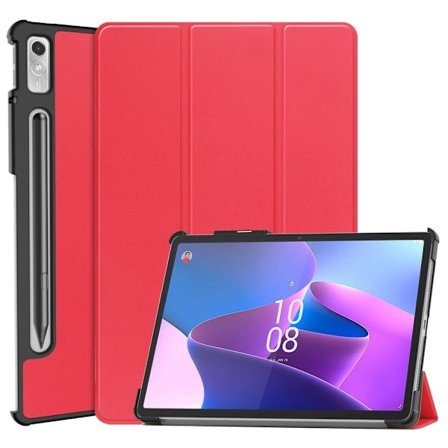 Tri-fold läderfodral för Lenovo Tab P11 Pro (2:a generationen) - Röd