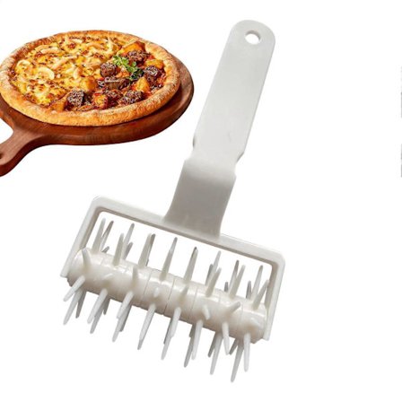 Pizzaleikkuri ja taikinarulla – Suuri muovinen pizzaleikkuri kotikeittiöön, konepesun kestävä (FMY)