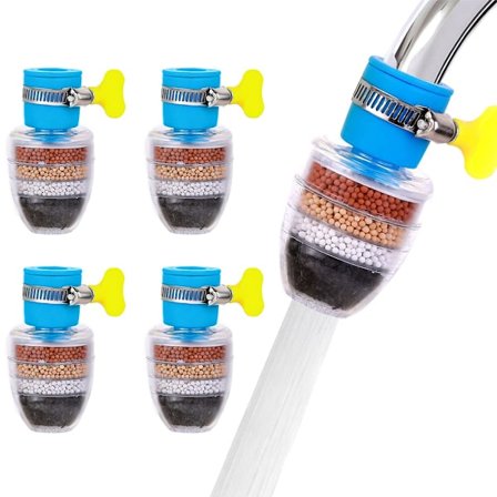 4 st runda kolfilter för kran, köksfiltrering, aktivt C