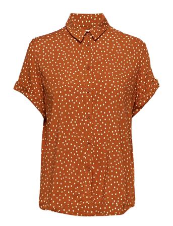 Majan Ss Shirt Aop 9942 Lyhythihainen Paita Oranssi Samsøe Samsøe