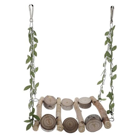 Papukaijan riippulelu puinen lintukeinu kiipeilyyn [HK]