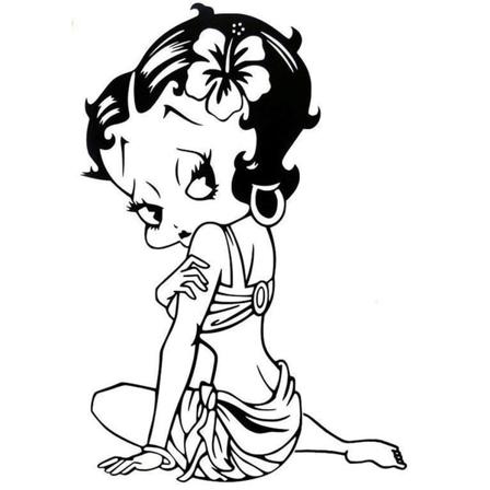 Väggdekor - Betty Boop STOR! svart