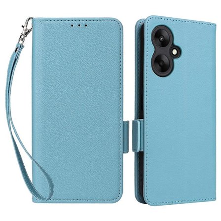 Etui til Xiaomi Redmi 13C 5G/Redmi 13R 5G/Poco M6 5G med håndledsrem læder mobiltelefon cover