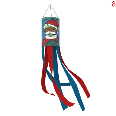 Christmas Windsock Flag 39,37 Inch Winter Light Up Windsock