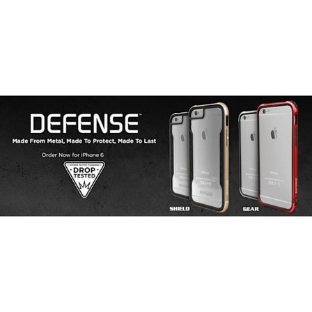 X-Doria Aluminium Bumper Defence Gear Skal till Apple iPhone 6 / 6S - Gold