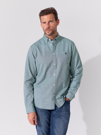 MATCH - Somerset oxfordskjorte - Redford - Str. XXL - Herre - Skjorter - Grønn - 100% bomull