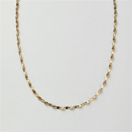 Sequin Halskette 43 cm - 24K vergoldetes Sterlingsilber