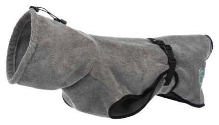 Trixie - Badekåpe, frotté, S: 40 cm, grå - Hund - Pelspleie Trim- og hundebad - Pelspleie Trim- og hundebad - ZOO.no