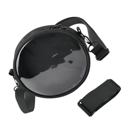 Kannettava CD-soittimen kotelo kosketusnäytöllä ja olkahihnalla