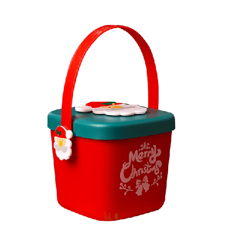 Jul godis låda present tårta kram hink efterrätt plast förpackning lådor jul mellanmål äpple gåva box