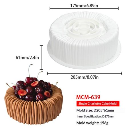 6 hulrom sylinder koppform mousse kakeform for å lage dessert